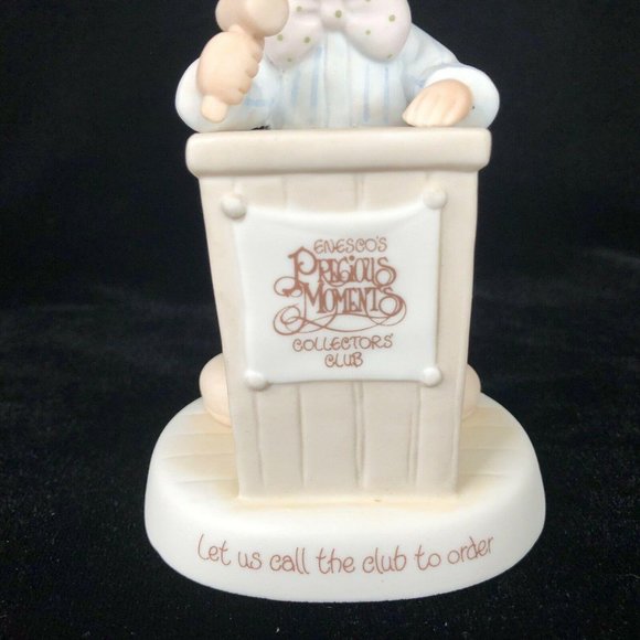 1983 Precious Moments Figurine Let Us Call The Club to Order Jonathan & David - Picture 4 of 11